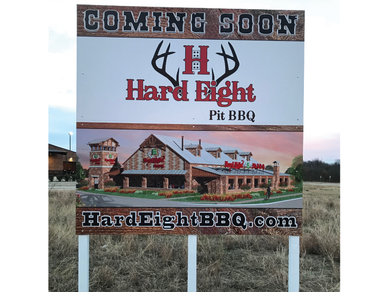 8ft x 8ft Wood Sign with Posts