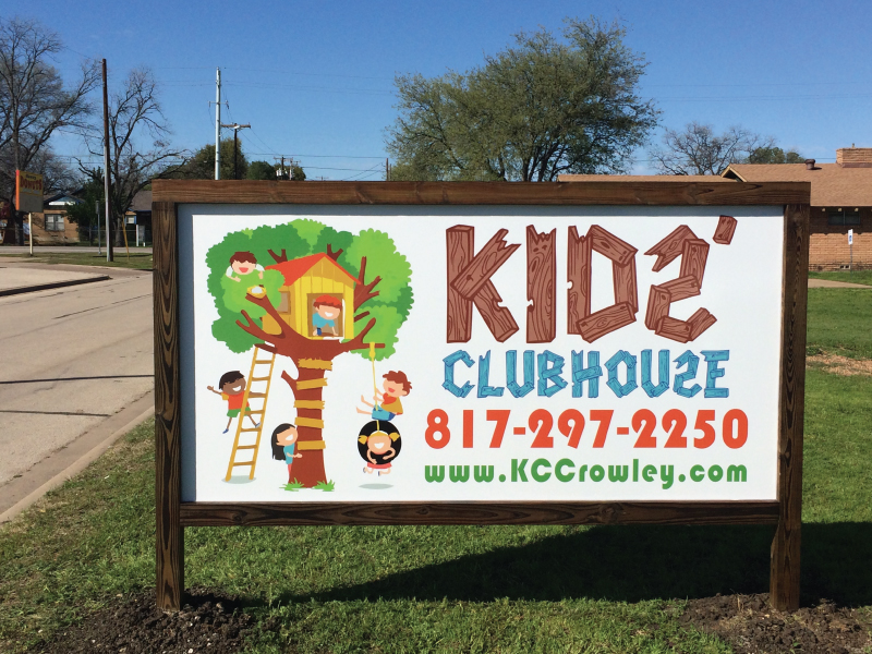 Stained Wood Sign Frame